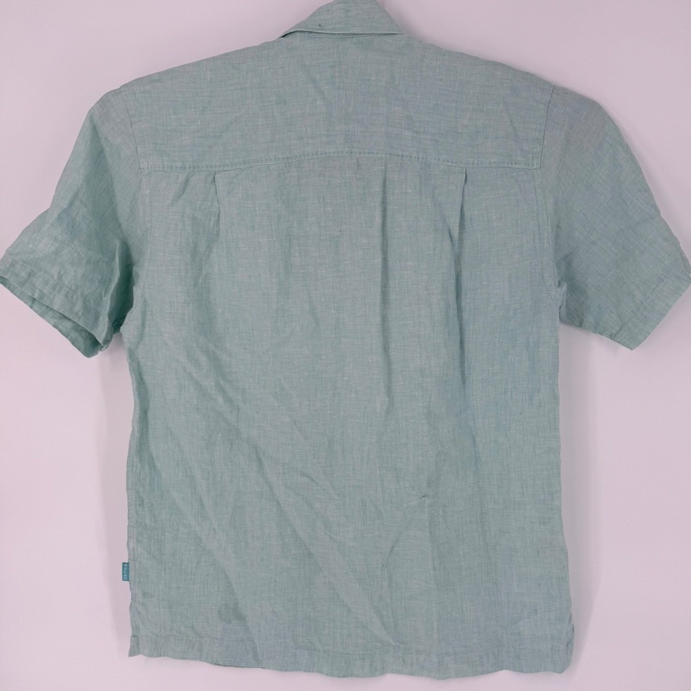 Tommy Bahama Mens Linen Shirt Seafoam Green Size Small Button Down Short Sleeve - Picture 3 of 6